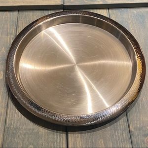 Godinger Stainless Steel Large Round Serving Tray